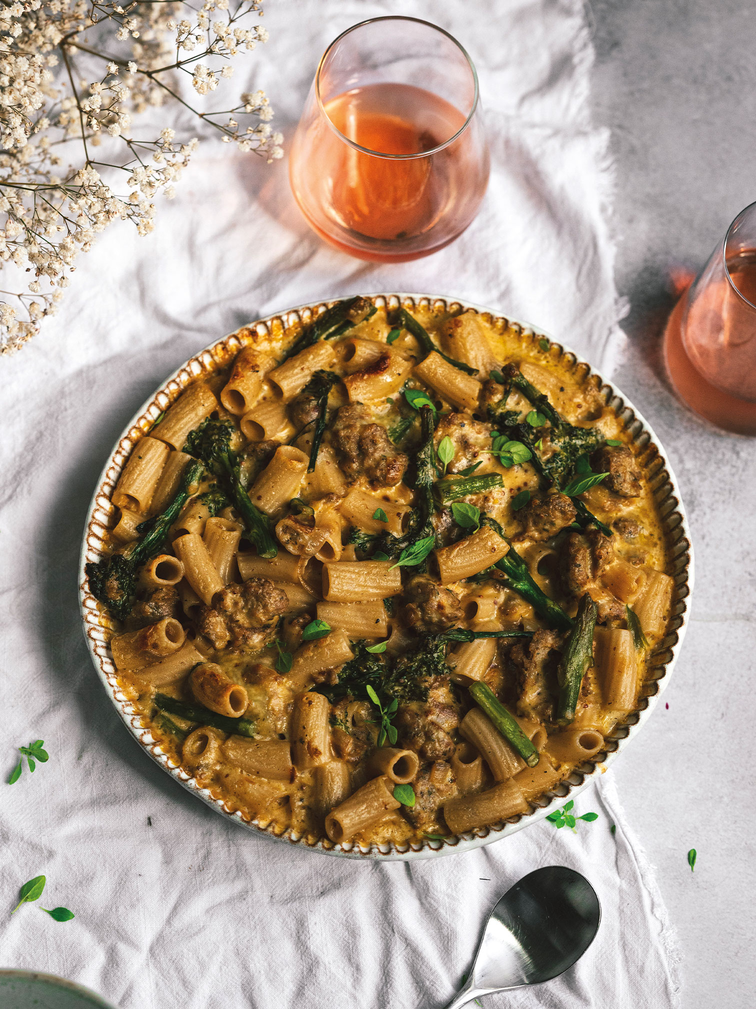 Fodder Sausage and Broccoli Extra Mature Cheddar Pasta Bake Recipe from Fodder Farm Shop