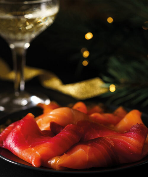 Beetroot Cured Smoked Salmon